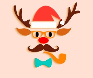 Merry Christmas reindeer cartoon