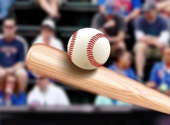 Baseball Bat Hitting Ball