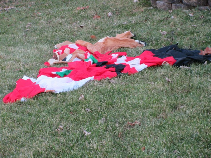 santa and reindeer collapsed